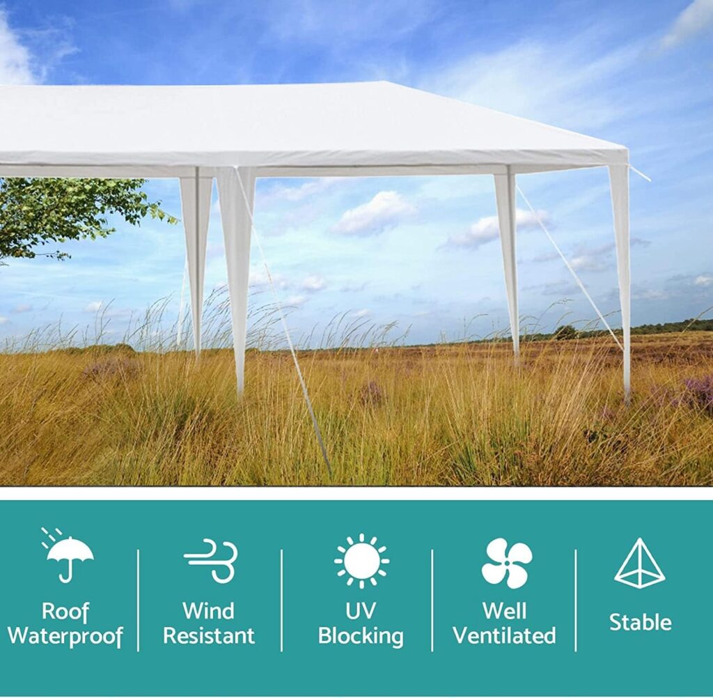 Outdoor Party Tent Wedding Birthday Tents for Parties Canopy Tent with Removable Sidewalls  Transparent Windows Outside Gazebo Event Tent for Garden Patio and Backyard (10x30/7 Sidewalls)