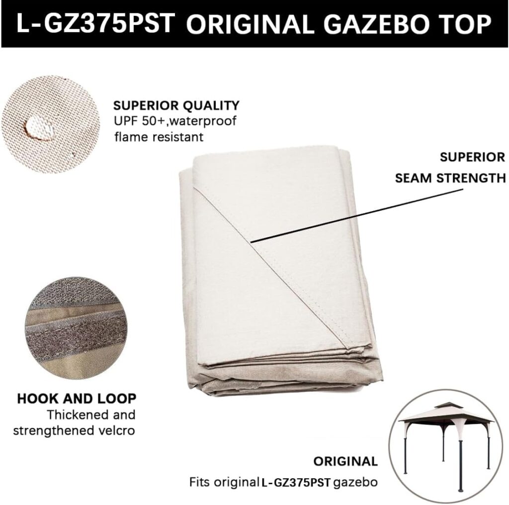 SCOCANOPY Replacement Canopy Top for 8 x 8 Gazebo #L-GZ375PST, L-GZ375PST-3